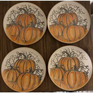 Set of 4 Raised Design Pumpkin Plates by inHomestylez 2017